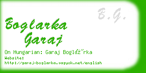 boglarka garaj business card